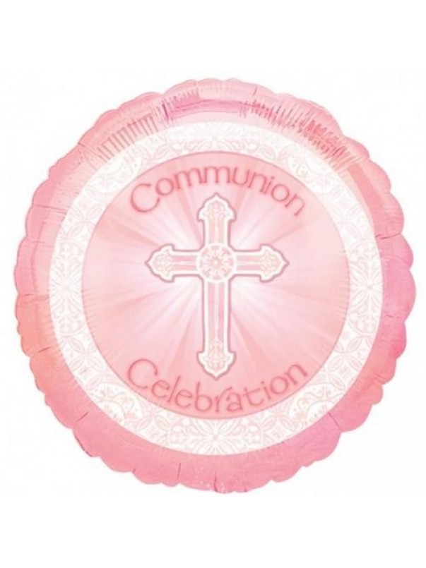 Pink Communion 18" Foil Balloon in a Box
