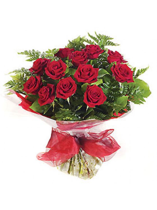 Dozen Long Stem Red Roses 