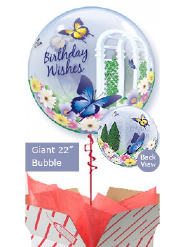 Birthday Wishes Butterflies Balloon