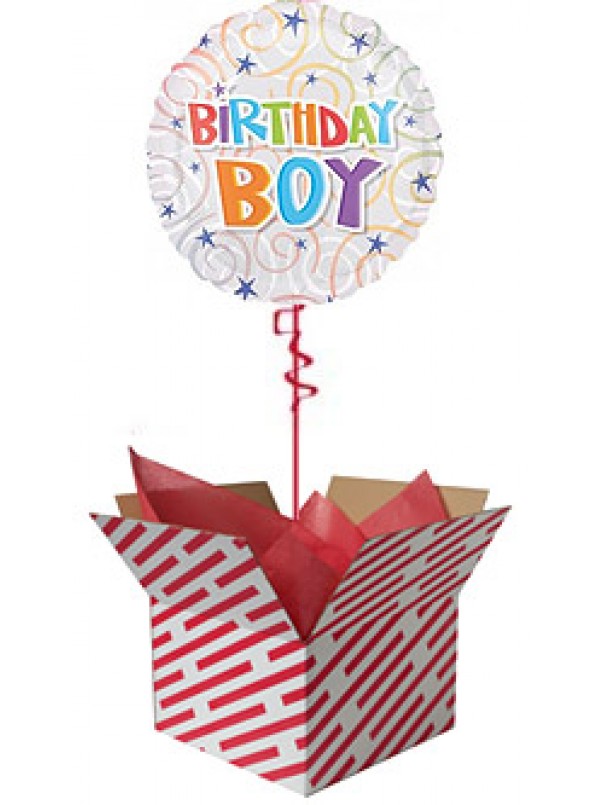 Birthday Boy Swirls Balloon