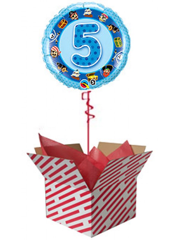 5th Birthday Blue Pirates Balloon Gift