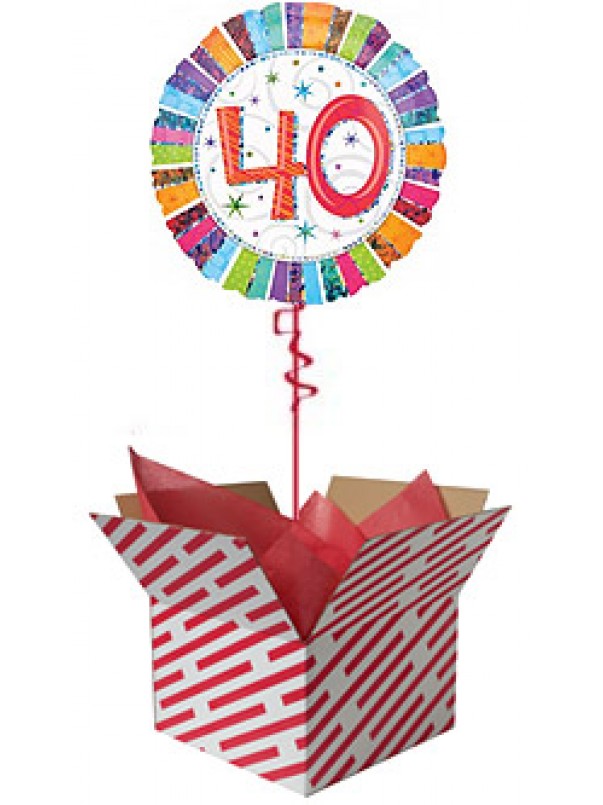 Radiant 40th Birthday Balloon Gift