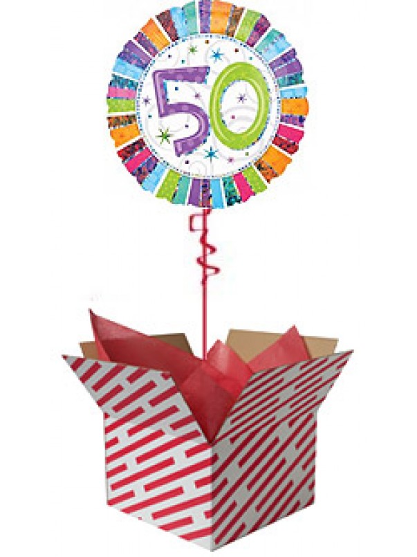 Radiant 50th Birthday Balloon