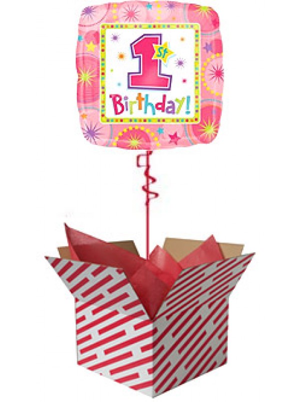  Baby Girl 1st Birthday Balloon