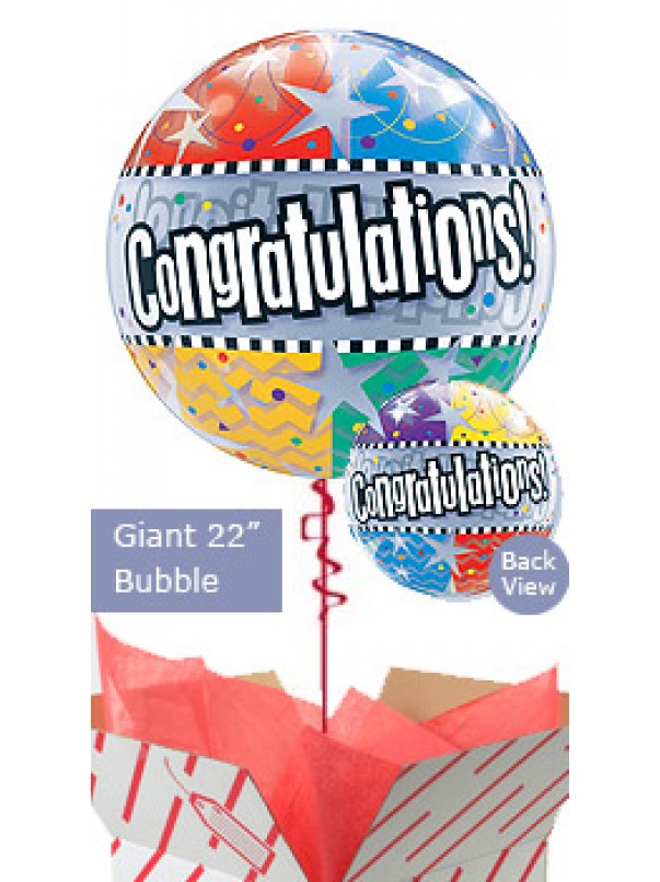 Large Congratulations Stars Helium Balloon