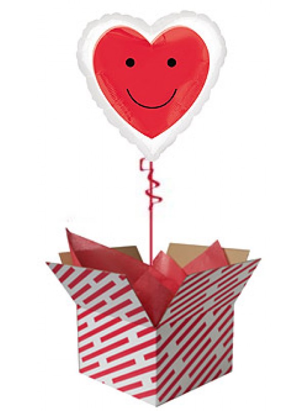  Red Smiley Heart Balloon