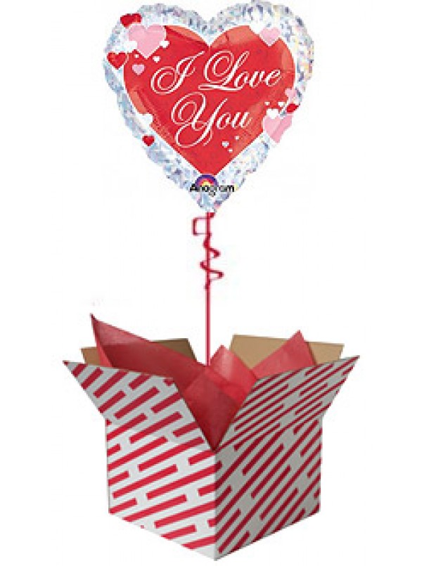  I Love You Script With Hearts Balloon