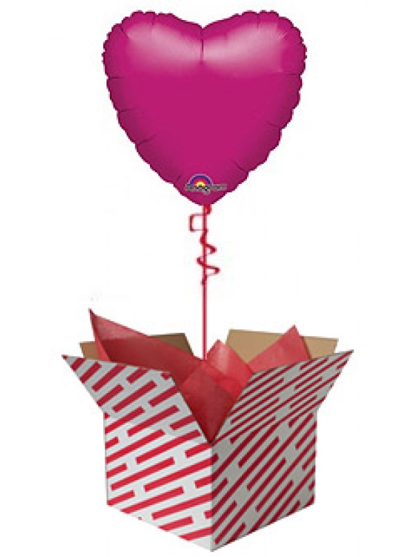 Metallic Fuchsia Heart Shaped Balloon