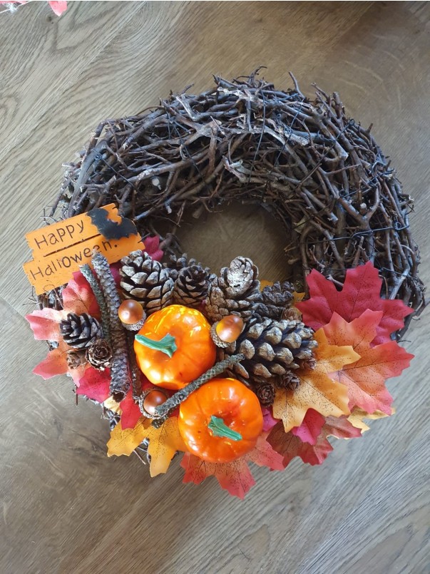 Bramble Style Halloween Wreath