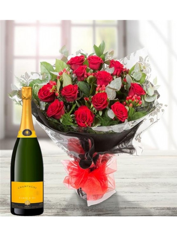 12 Red Roses & Prosecco