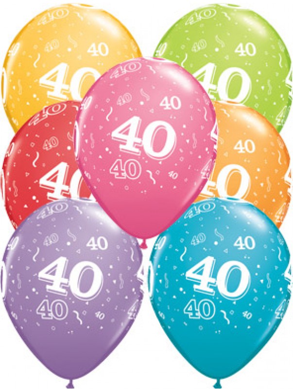 40th A-Round Birthday Balloons