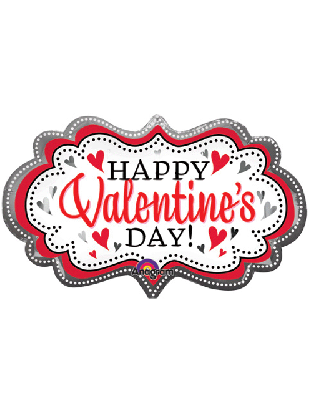 Large Happy Valentine's Day Marquee Balloon 27"