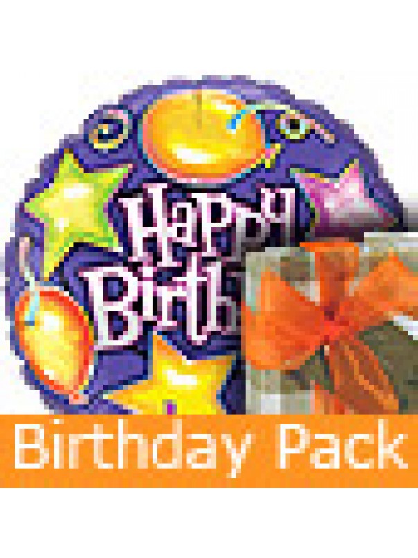 Birthday Balloon Gift Pack by Post - Stars and Balloons