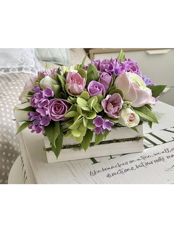 Lilac Flower Crate