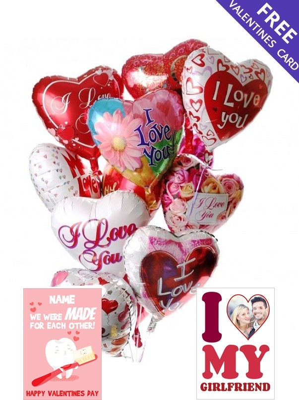 12 Valentine's Day Balloons delivery Dublin Ireland