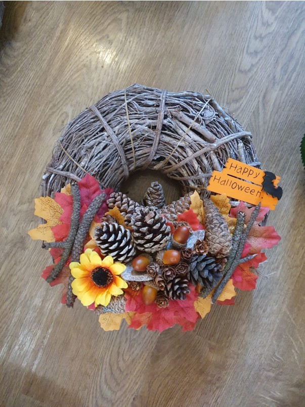 Wicker Halloween Wreath