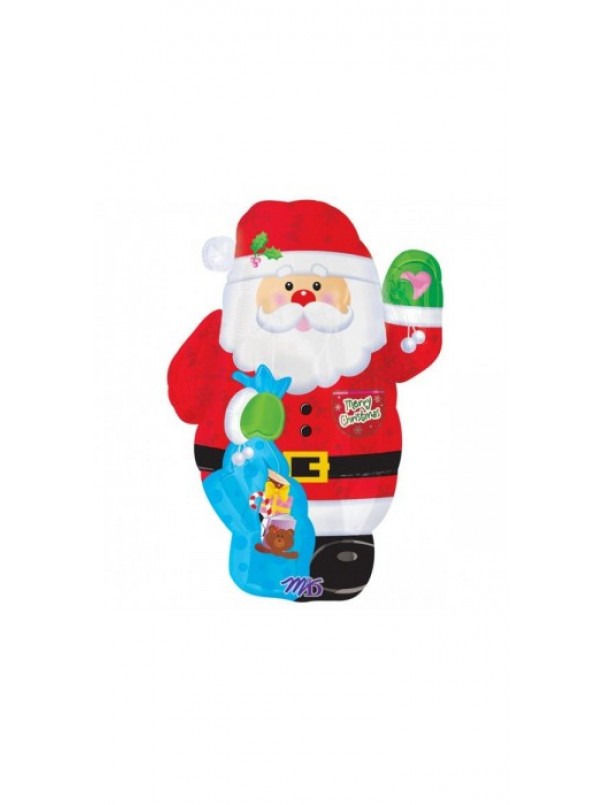 Whimsical Santa Super Shape Foil Balloon