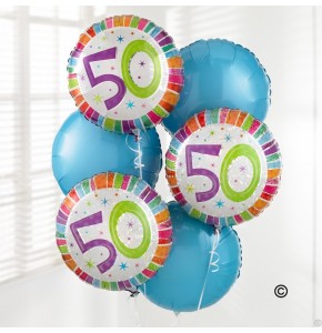 50th Special Birthday Balloon Bouquet