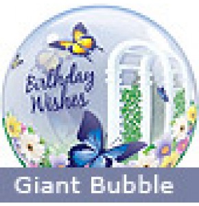 Birthday Wishes Butterflies Balloon