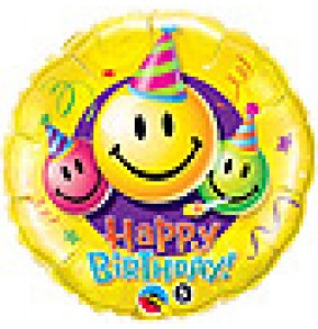 Smiley Faces Birthday Balloon