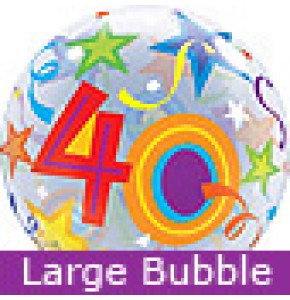 Large 40th Birthday Brilliant Stars Balloon