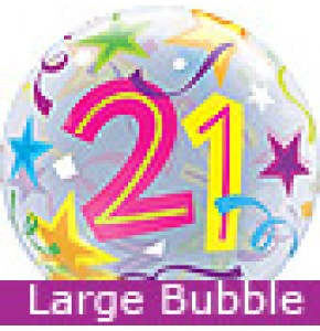 Large 21st Birthday Brilliant Stars Balloon