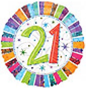 21st Radiant Birthday Balloon