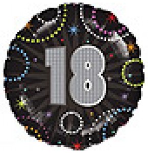 Time To Party 18th Birthday Balloon