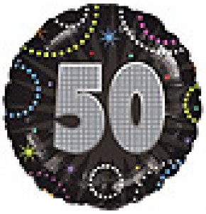 Time to Party 50th Birthday Balloon