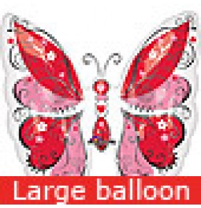 Whimsical Hearts Butterfly Balloon