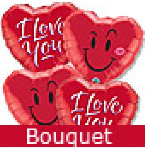  Love You Balloon Bouquet (4 Balloons)