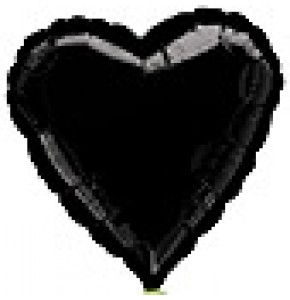 Black Heart Foil Balloon