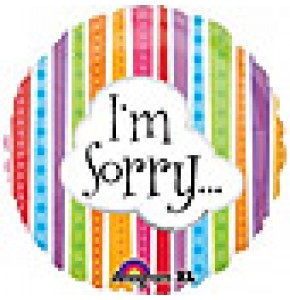 I'm Sorry Colourful Lines Balloon