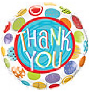 Thank You Patterned Dots Balloon