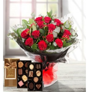 12 Red Roses & Butlers Chocolates