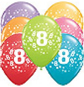 8th Birthday Stars Balloons