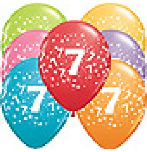 7th Birthday Stars Balloons