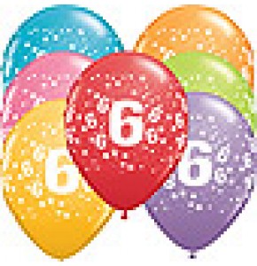 6th Birthday Stars Balloons