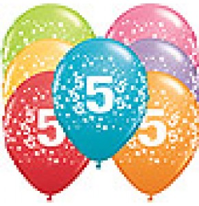 5th Birthday Stars Balloons