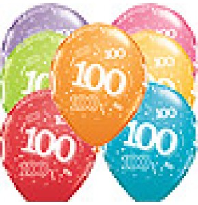 100th A-Round Birthday Balloons