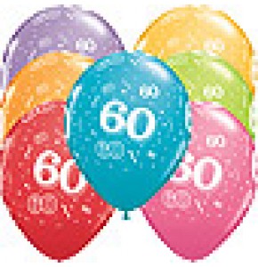 60th A-Round Birthday Balloons