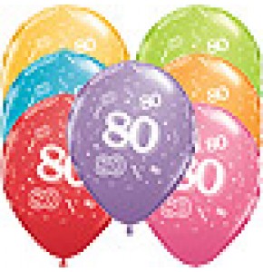 80th A-Round Birthday Balloons