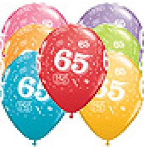 65th A-Round Birthday Balloons