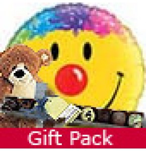 Smiley Face Balloon, Teddy and Chocolates Gift